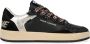 Crime London Zwarte leren Chelsea sneakers met gouden touch - Thumbnail 1
