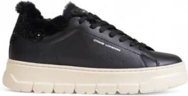 Crime London Zwarte leren sneaker