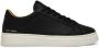 Crime London Zwarte Leren Sneakers Veters Logo - Thumbnail 1