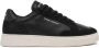 Crime London Zwarte Leren Sneakers Veters Rubberen Zool - Thumbnail 1