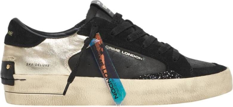 Crime London Zwarte SK8 Deluxe Sneakers Lichtgewicht Comfort