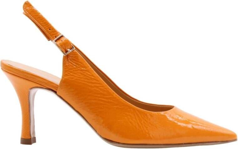 Cristian Daniel Puntacana Peep Toe Hak Orange Dames - Foto 2