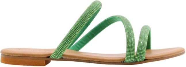 Cristian Daniel Stijlvolle Vally Slippers voor Vrouwen Green Dames
