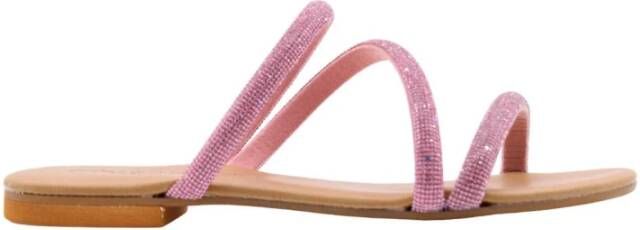 Cristian Daniel Stijlvolle Zomer Slippers Pink Dames