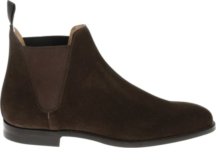 Crockett & Jones Bruine Suède Casual Chelsea Schoenen