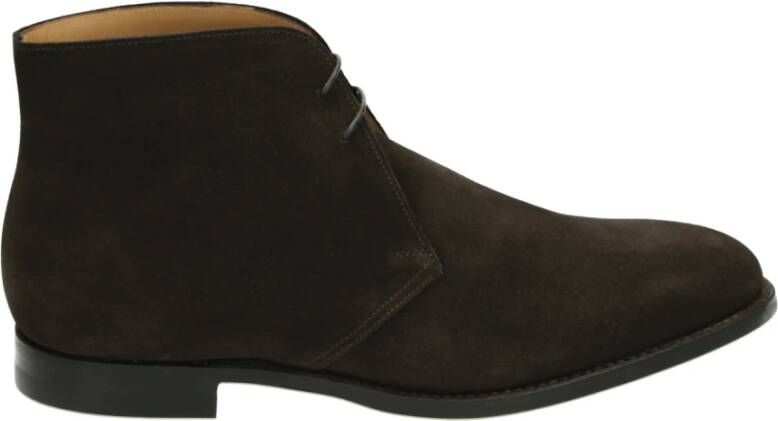 Crockett & Jones Bruine Suède Casual Midden Schoenen
