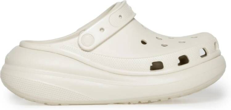 Crocs Beige Slip-On Rubber Sandalen Vrouwen Beige Dames