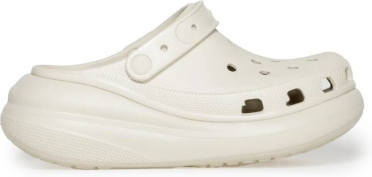 Crocs Beige Platform Klomp met Croslite Materiaal Beige Dames