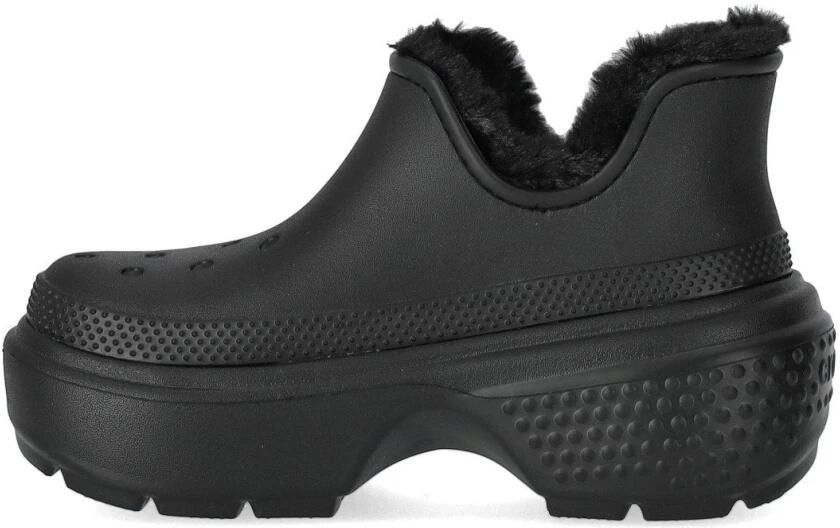 Crocs Chunky Shorty Laarzen met Harige Voering Black Dames