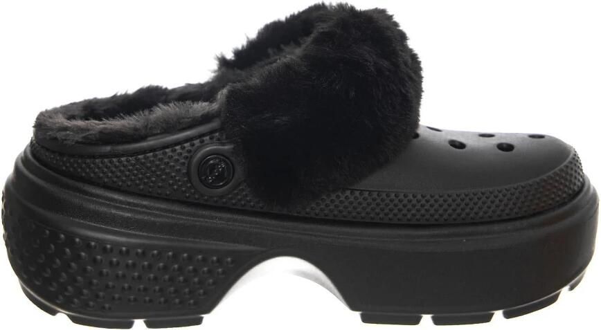 Crocs Zwarte gevoerde Stomp klomp met bont Black - Foto 9