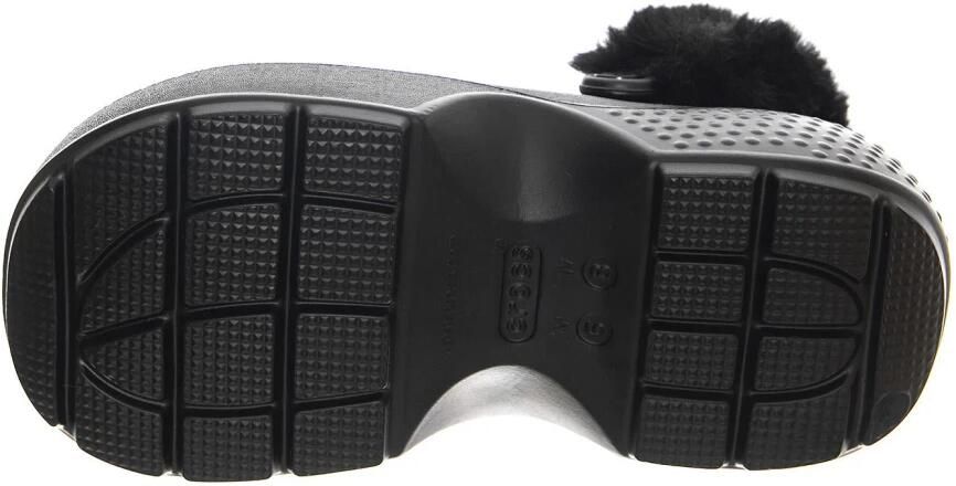 Crocs Zwarte gevoerde Stomp klomp met bont Black - Foto 14