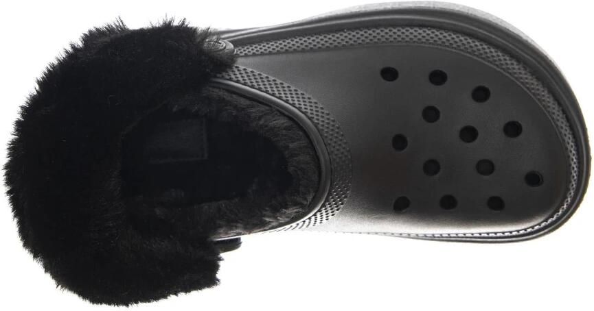 Crocs Zwarte gevoerde Stomp klomp met bont Black - Foto 11