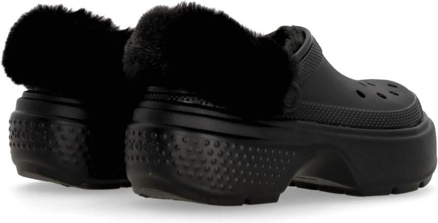 Crocs Zwarte gevoerde Stomp klomp met bont Black - Foto 13