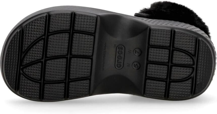 Crocs Zwarte gevoerde Stomp klomp met bont Black - Foto 12