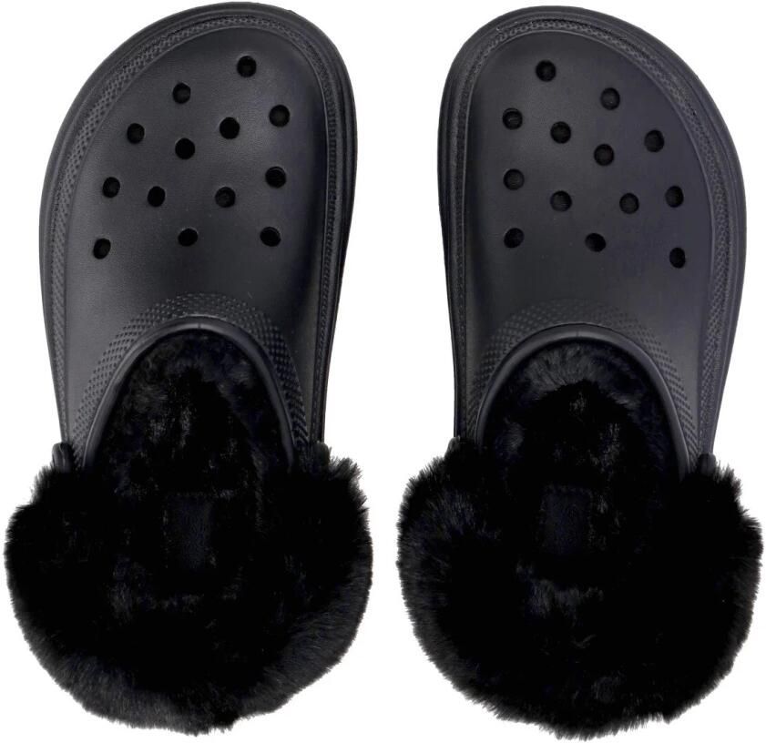 Crocs Zwarte gevoerde Stomp klomp met bont Black - Foto 4