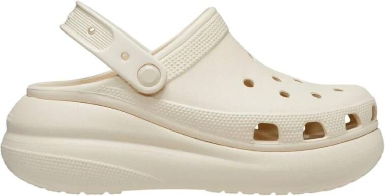 Crocs Klompen Classic Crush Clog Beige Dames