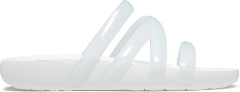 Crocs Splash Serie Glanzende Strappy Sandalen 39-40 Wit Uni - Foto 2