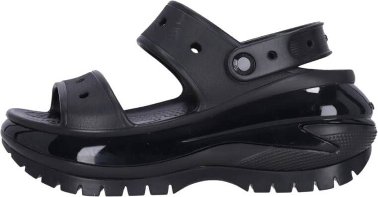 Crocs Classic Mega Crush Mules Zwart Dames