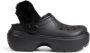 Crocs Zwarte gevoerde Stomp klomp met bont Black - Thumbnail 17