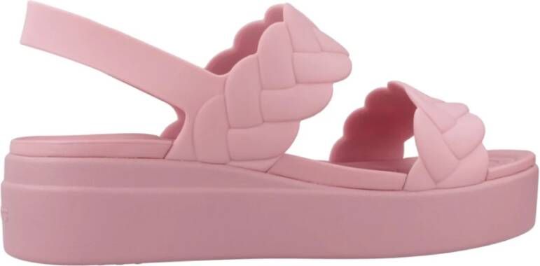 Crocs Geweven sleehakken voor stijlvol comfort Pink Dames