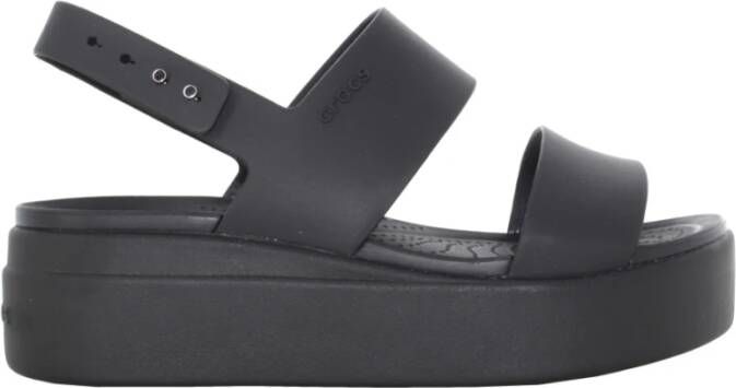 Crocs Lage Sleehak Sandalen Black Dames