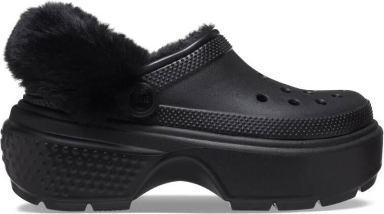 Crocs LiteRide Gevoerde Klomp Black Dames