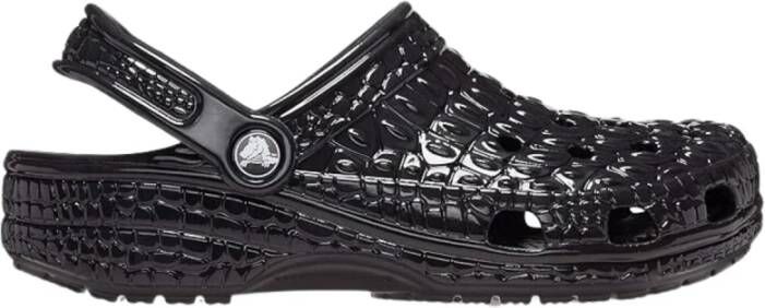 Crocs Metallic Classic Klomp in Zwart