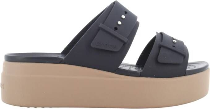 Crocs Brooklyn Buckle Low Wedge Sandalen Deep Navy US W9 - Foto 2