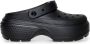 Crocs Zwarte Plateau Sandalen met Rubberen Zool Black Dames - Thumbnail 6