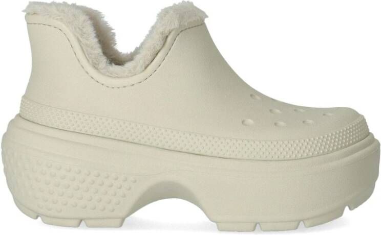 Crocs Stomp Ecru Bootie met Extra Grote Zool