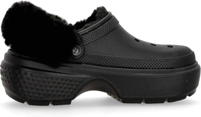 Crocs Stomp Gevoerde Klomp Zwart Black Dames