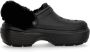 Crocs Zwarte gevoerde Stomp klomp met bont Black - Thumbnail 11