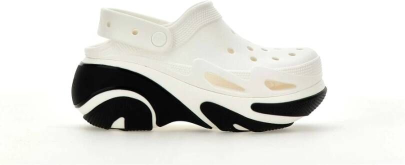 Crocs Witte Bubble Crush Klomp Sandalen