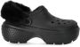 Crocs Zwarte gevoerde Stomp klomp met bont Black - Thumbnail 6