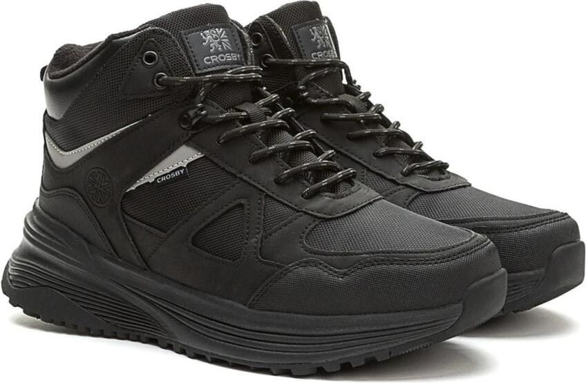 Crosby Zwarte Gesloten Enkellaarzen voor Mannen