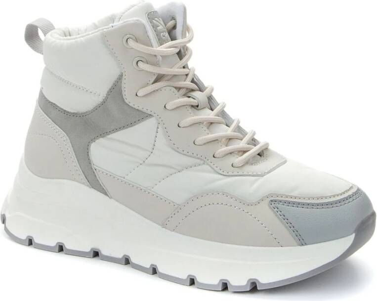 Crosby Witte Warme Enkellaarsjes Vrouwen