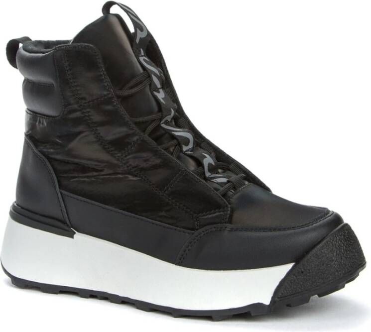 Crosby Zwarte Warme Enkellaarsjes voor Vrouwen