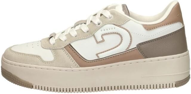 Cruyff Campo Low Lux taupe sneakers Wit Leerlook Lage sneakers Dames - Foto 2