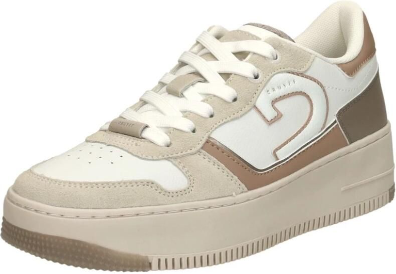 Cruyff Campo Low Lux taupe sneakers Wit Leerlook Lage sneakers Dames - Foto 3
