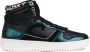 Cruyff Campo High Lux Hoge sneakers Leren Sneaker Dames Zwart - Thumbnail 4