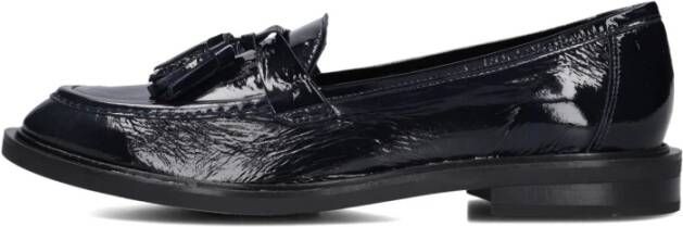 Ctwlk. Blauwe Vachy Loafers voor herfst winter