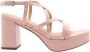 Catwalk High Heel Sandals Roze Dames - Thumbnail 15