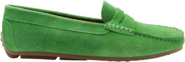 Ctwlk. Stijlvolle Anglos Loafers voor Vrouwen Green Dames