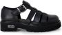 Cult Leren Sandalen met Gesp Strik Sluiting Black Dames - Thumbnail 3