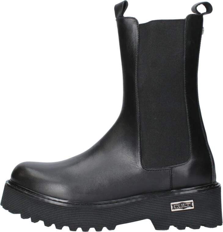 Cult Zwarte platte schoenen met D Beatle Alto Fondo Slash Black Dames