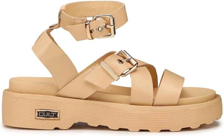 Cult Bruine Lage Sandalen voor Vrouwen Brown Dames