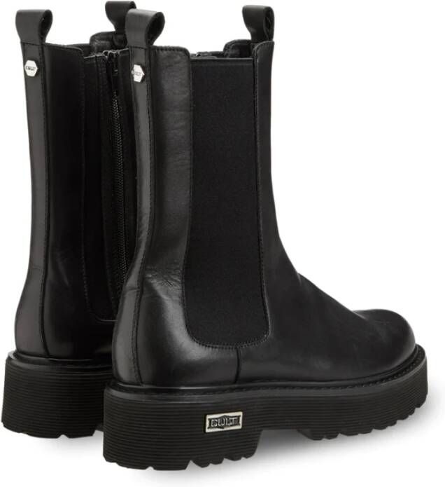 Cult Zwarte platte schoenen met D Beatle Alto Fondo Slash Black Dames