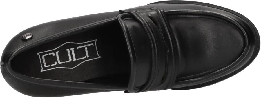 Cult Zwarte Leren Loafers met Contrasterend Detail Black Dames - Foto 5