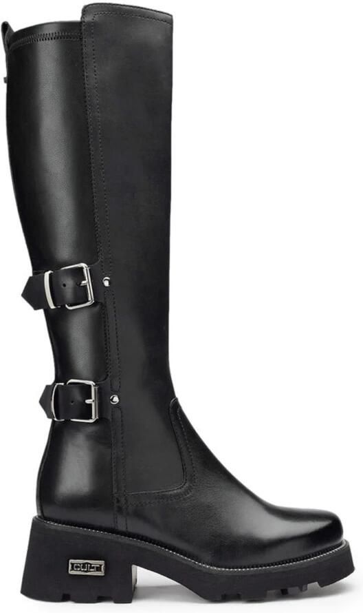 Cult Zwarte Leren Laarzen voor Dames Black Dames