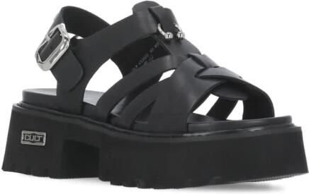 Cult Zwarte Leren Sandalen met Enkelband - Foto 5